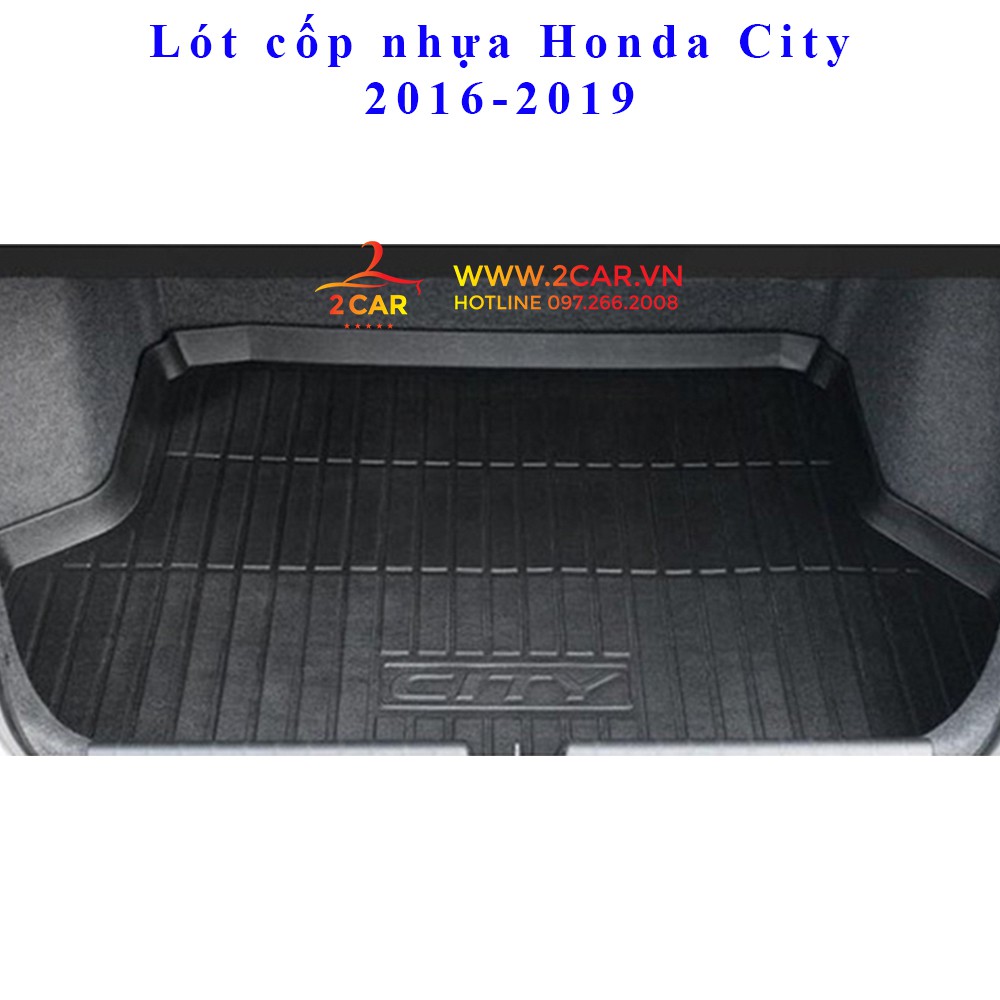 [Mã LIFEAUMAY giảm 10% tối đa 30k đơn 150k] Lót cốp xe Honda CITY 2015 - 2020, 2021, 2022 nhựa dẻo