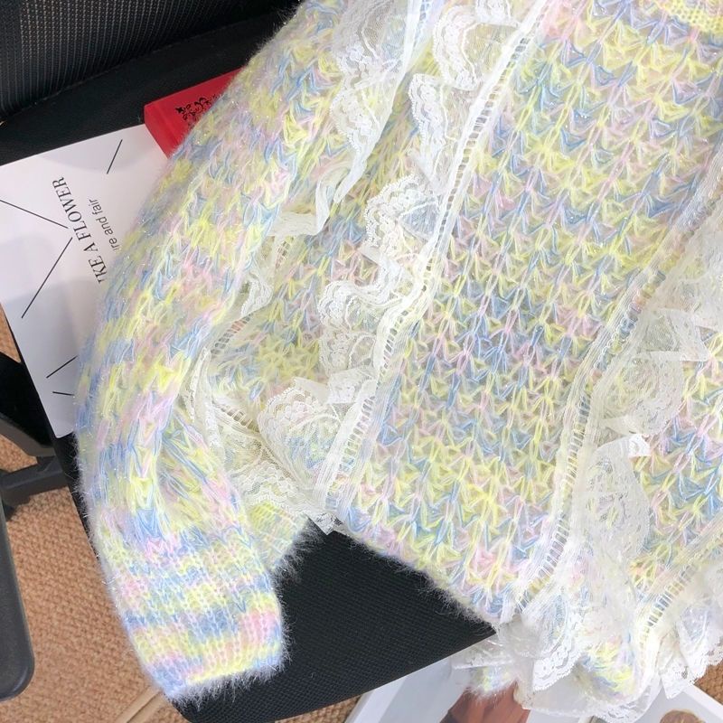Áo Sweater Dệt Kim Tay Dài Vải Mềm Nhuộm Màu Thời Trang Thu Đông Cho Nữ
