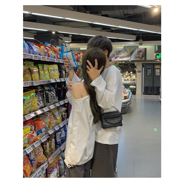 Áo thun tay dài trễ vai thời trang dành cho nữ