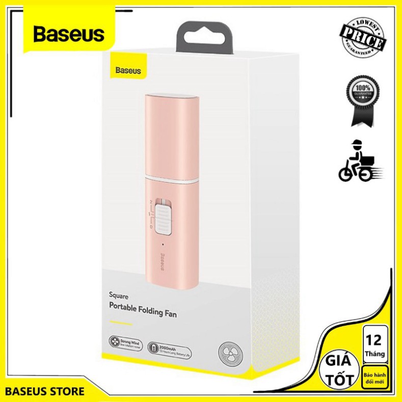 Quạt cầm tay tích hợp pin dự phòng 2000mah Baseus B02 chính hãng