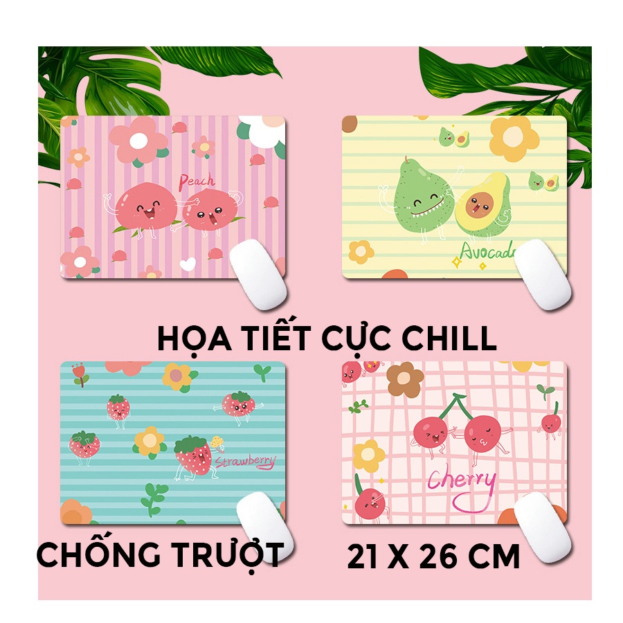 Miếng Lót chuột đẹp họa tiết cute bằng cao su Pad chuột giá rẻ LC24