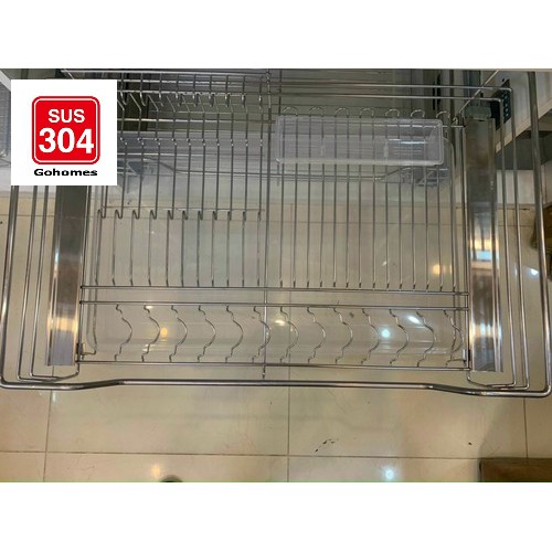 Giá Bát Đĩa Đa Năng Tủ Bếp Dưới Cao Cấp Ray Âm Giảm Chấn INOX 304 (BH Trọn Đời)