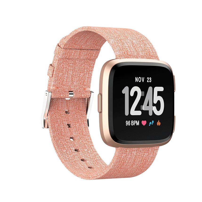 Sale 68% Dây Đeo Vải Denim Cho Đồng Hồ Thông Minh, (brown) Canvas Strap,fitbit versa Giá gốc 332000đ - 10M56