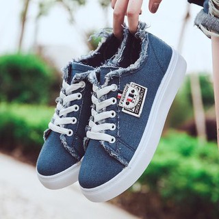 Giày thể thao vải jean phong cách Hàn Quốc cho nam
