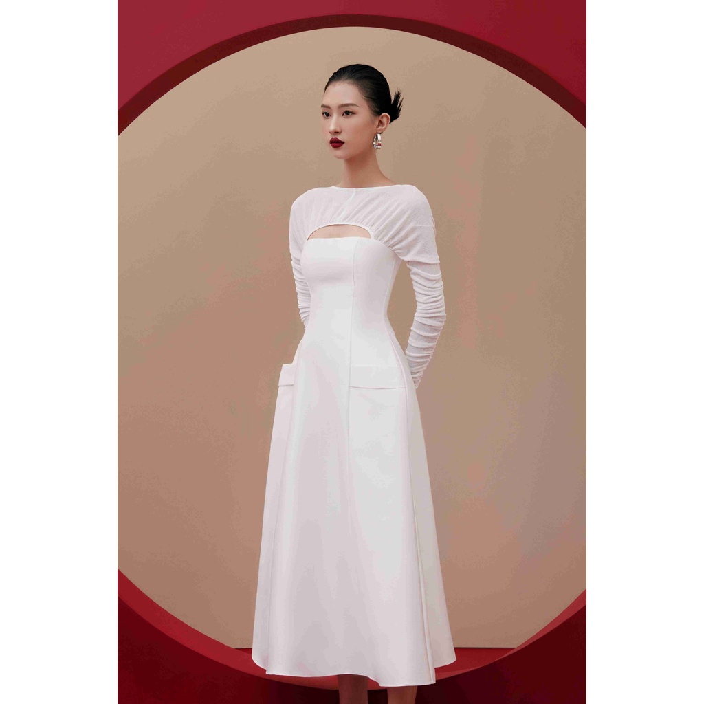 Váy Fien phối coston tay nhún Regal Dress