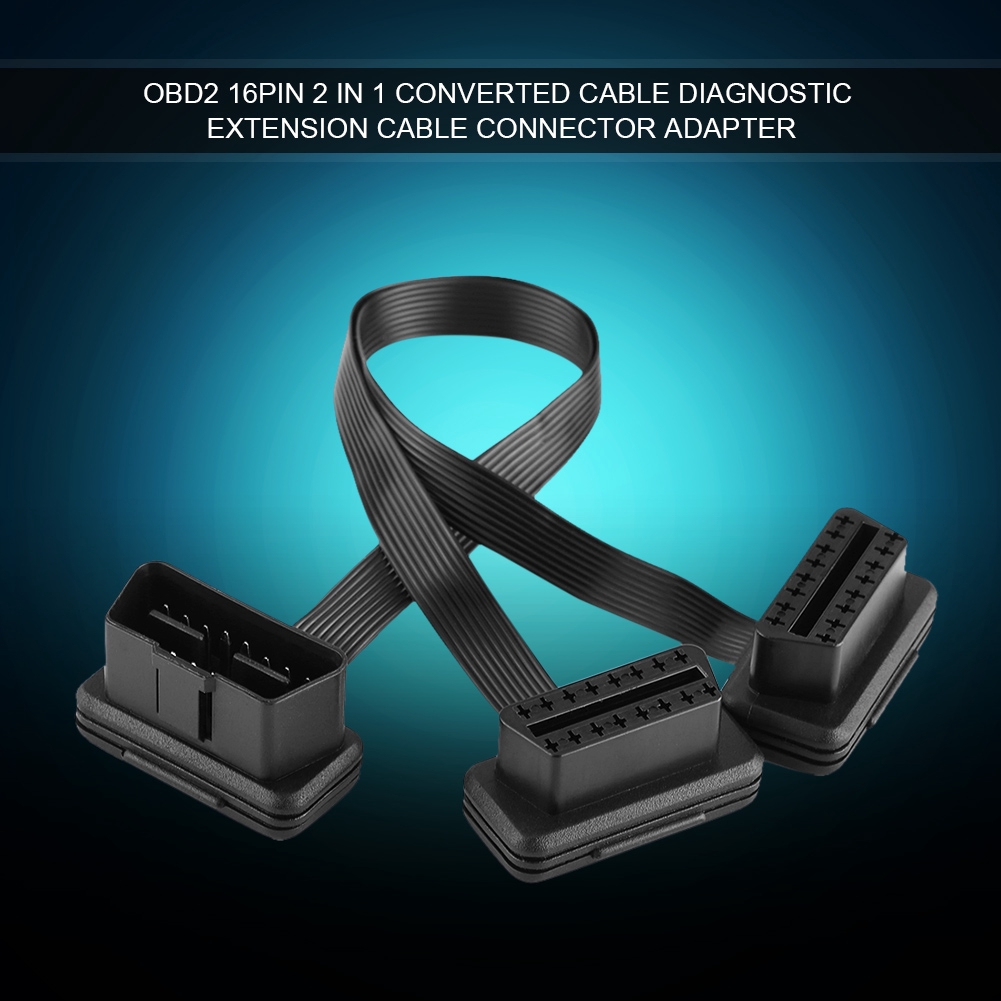 Diagnostic Cable OBD2 Car in Extension Connector 16pin 1 2 Converted Adapter