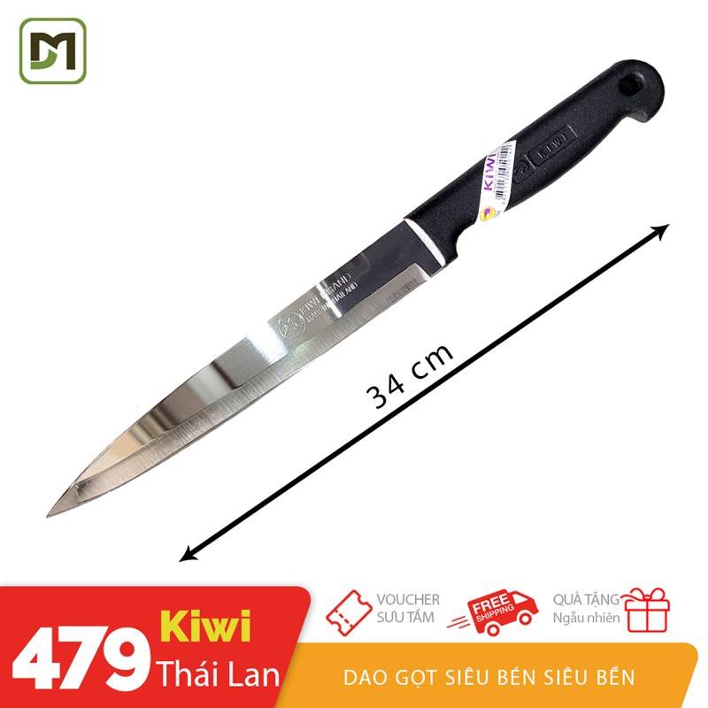 Dao Kiwi 479 cán nhựa dài 34 cm siêu bén mũi nhọn dài hàng Thái nội địa