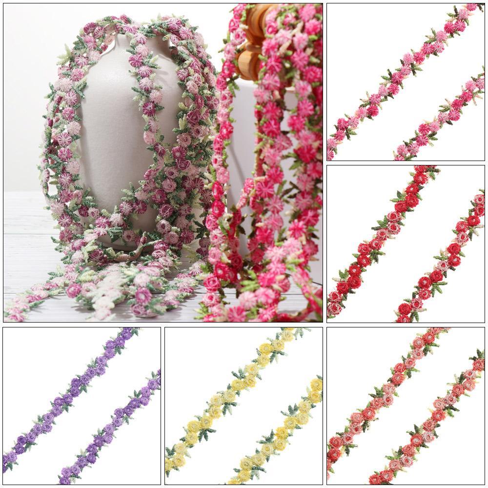 1 Dải Vải Ren Polyester Thêu Hoa Thủ Công DIY Cho Váy Cưới