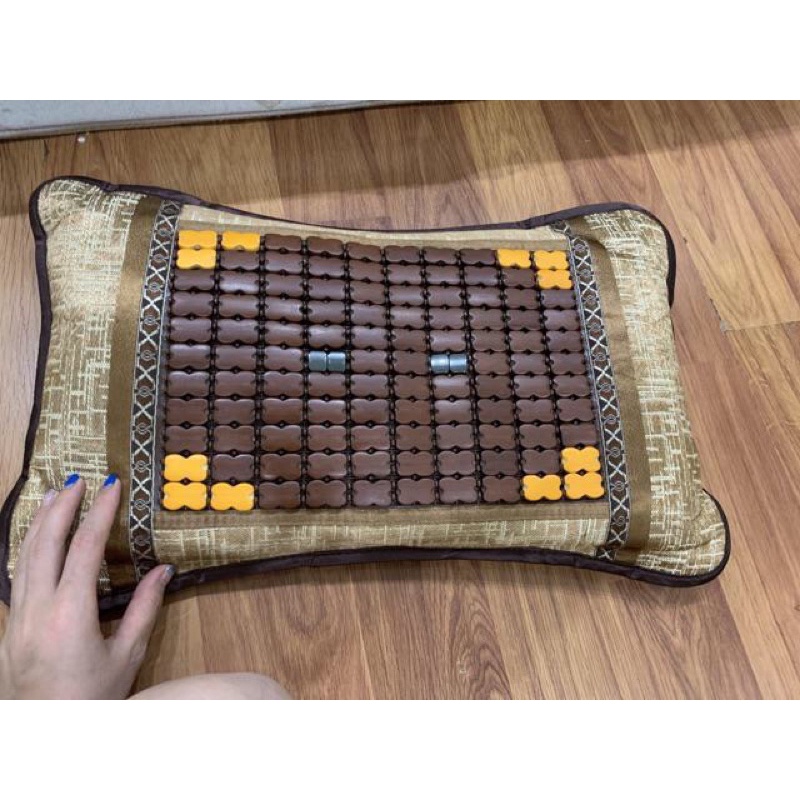 Gối trúc điều hoà kèm ruột bông chống mồ hôi đầu