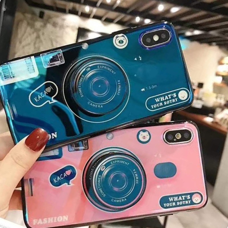 Ốp lưng họa tiết máy ảnh có dây móc tay cho OPPO A57 A39 F1S A37 A3 A3S A5 Neo 9 A59 A7 A5S F11 A9 F11 Pro | BigBuy360 - bigbuy360.vn