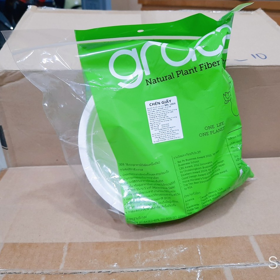 Tô Giấy Bả Mía 600ml Gracz - 50 Cái/Xấp