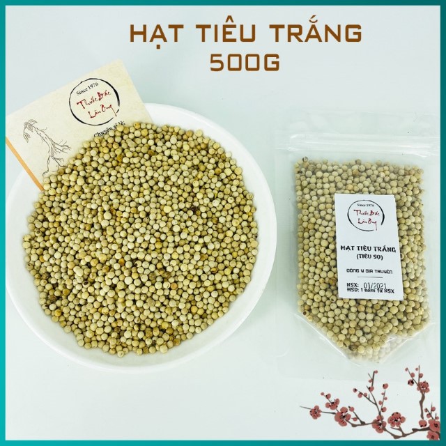 Hạt Tiêu Trắng (Tiêu Sọ) 500g - Hạt Tiêu Loại 1, Cực Thơm, Ngon