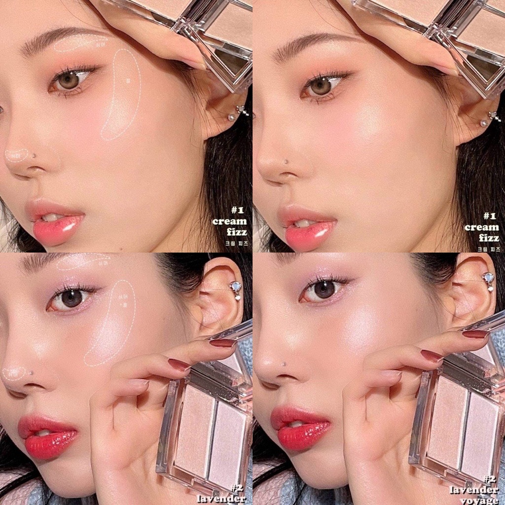 Phấn bắt sáng Clio 2 ngăn