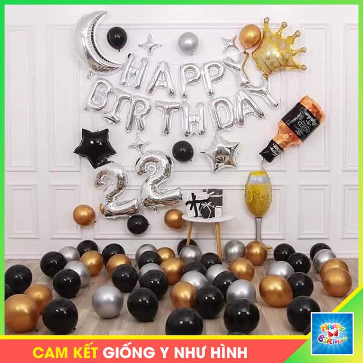 Set bóng trang trí sinh nhật  người lớn PC232 (Tặng kèm băng dính + bơm tay) #TrangTriSinhNhat