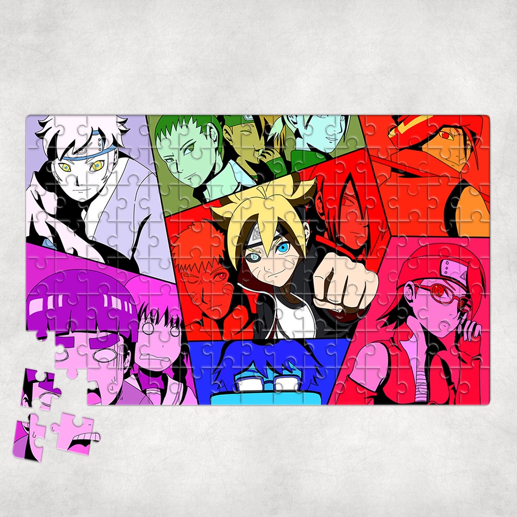 Tranh ghép hình A4, A5 Anime, xếp hình BORUTO - Mẫu 1