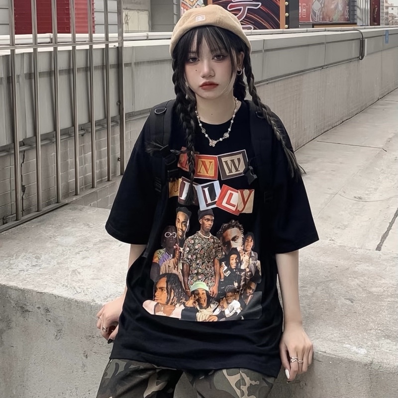 Áo phông hoạ tiết ban nhạc RAP chất liệu vải cotton 100% co dãn 2 chiều thoáng mát