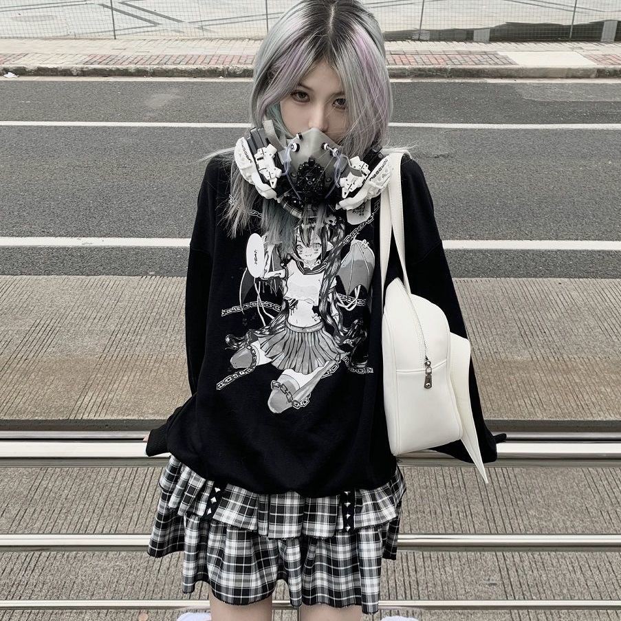 <S-3xl> ÁO SWEATER FORM RỘNG HÌNH ANIME DEVIL SIÊU COOL - ORDER 10 NGÀY