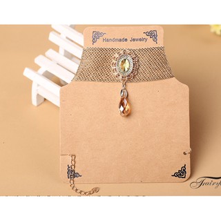 Vòng cổ choker dây chuyền nữ dạng lưới bản 2.5cm đính đá lấp lánh phong cách sang trọng