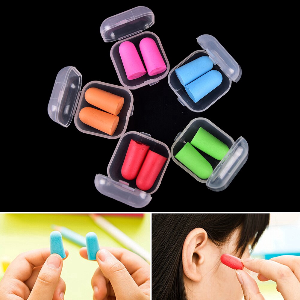 2 boxes / 4 noise-canceling earplugs Soft earplugs Sound insulation Ear protection Earplugs Sleep to reduce noise when it comes