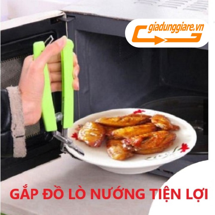 Kẹp gắp đồ bát đĩa nóng chống trượt an toàn chất liệu inox cán nhựa cách nhiệt tiện ích cho gian bếp - giadunggiare.vn