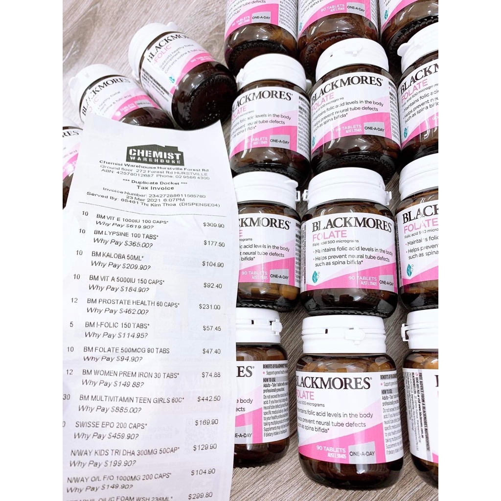 Folate Blackmores 90 viên Úc