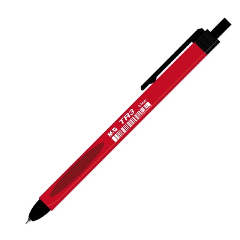 Bút bi bấm M&G TR3 ngòi 0,7mm, bút bi dầu TR3 có 3 màu xanh, đen, đỏ viết trơn nét đẹp