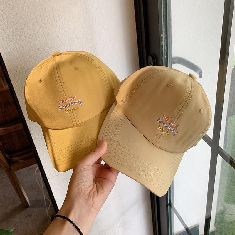 Mũ lưỡi trai mềm mại thêu họa tiết chữ cái phong cách Nhật Bản thời trang dành cho nữ