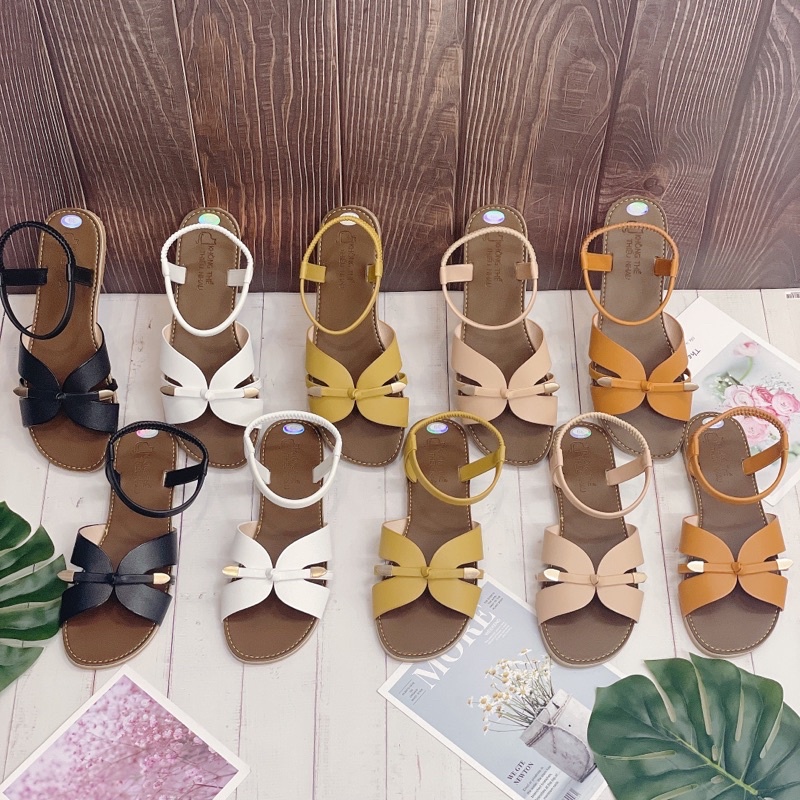 S104 GIÀY SANDALS NỮ ĐÍNH PHỤ KIỆN NHẸ NHÀNG