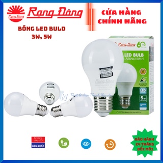 Bóng đèn led buld tròn rạng đông 3w,5w