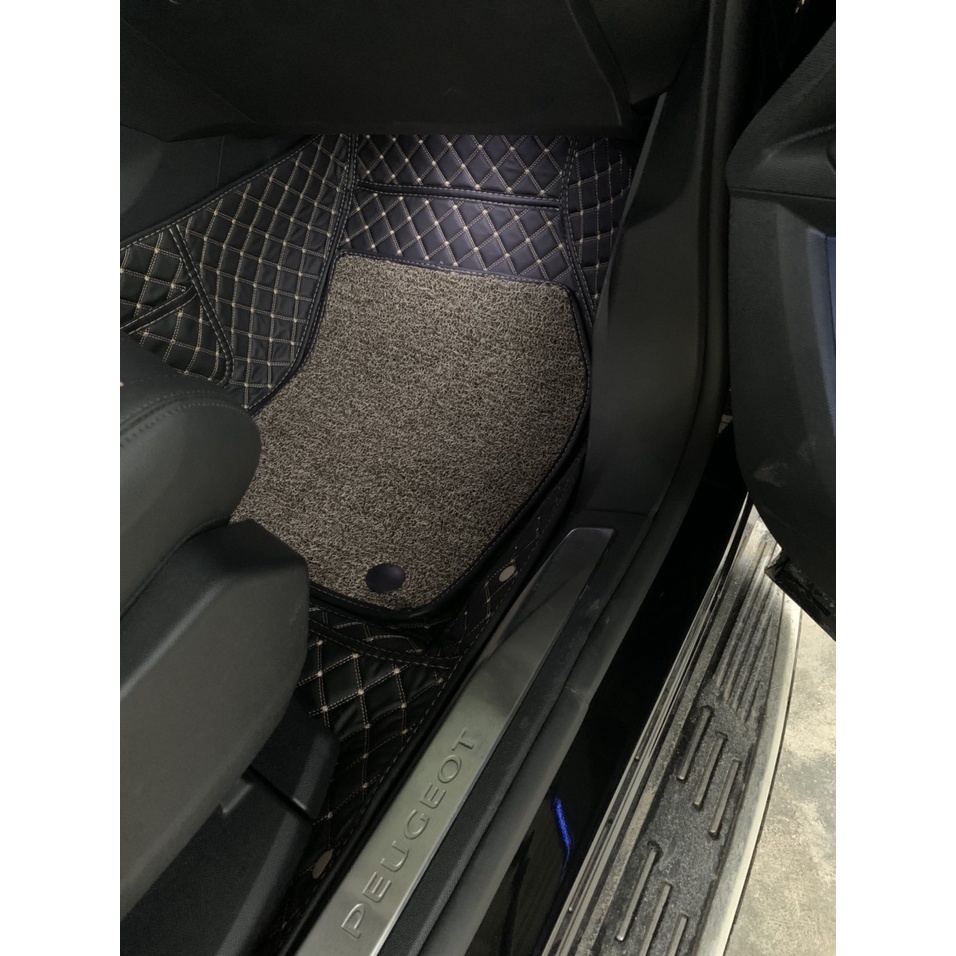 Thảm lót sàn ô tô 5d, 6d Nano 2 chỉ Peugeot 2008 kháng khuẩn, khử mùi