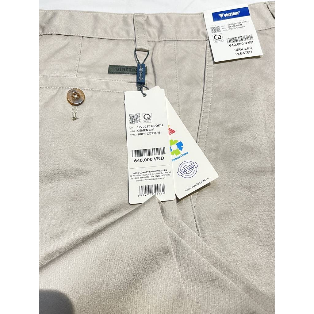 Quần kaki Việt Tiến 1 ly 7025 có size lớn