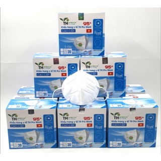 Khẩu trang y tế th pro mask 95+ người lớn 5 lớp hộp 20 cái