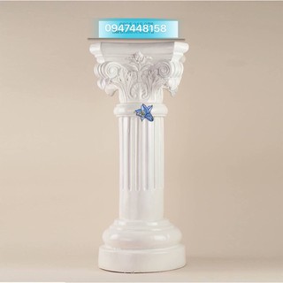 Bình hoa composite dáng đôn kệ cao 70cm ( trắng )
