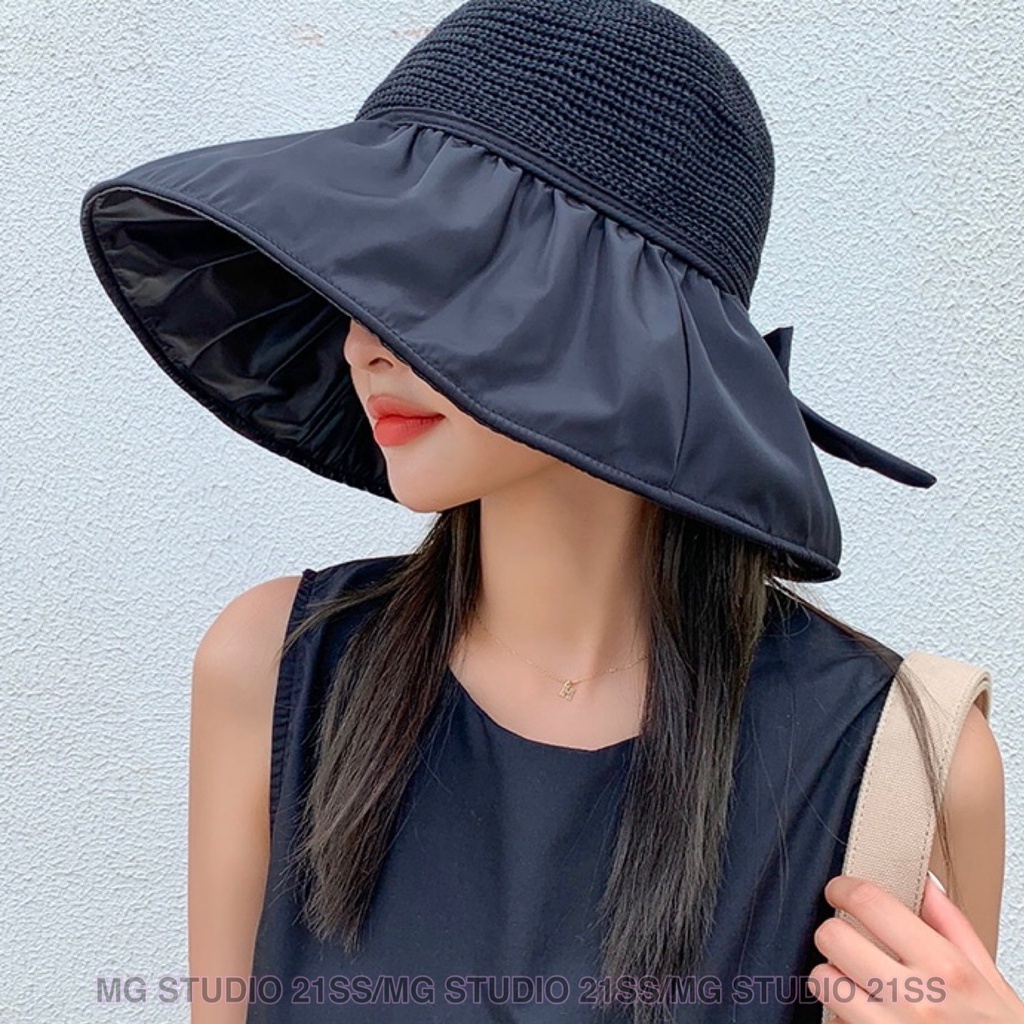 Nón cói MG STUDIO thắt nơ đáng yêu thời trang dành cho nữ