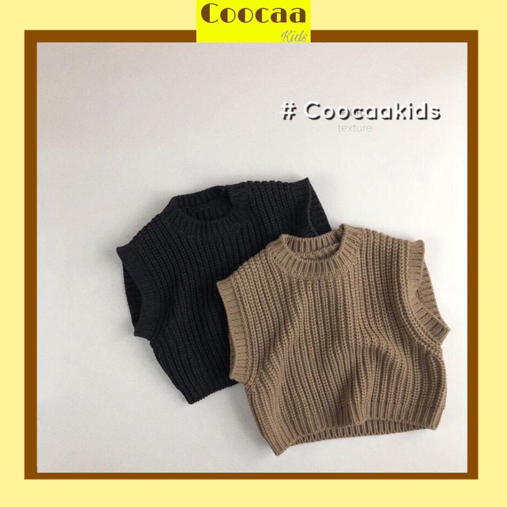 Áo len ghi lê trơn Hàn Quốc cho bé gái bé trai size 80-120