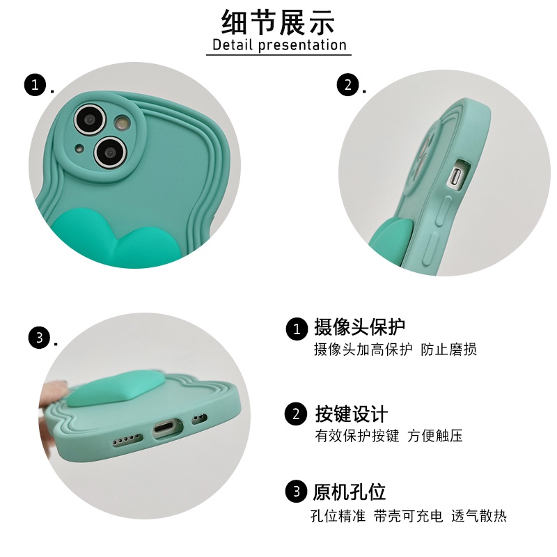 Ốp Điện Thoại Có Vòng Đeo Tay Hình Trái Tim Cho IPhone 14 13 12 11 Pro Max X XR XS Max 6 6S 7 8 Plus