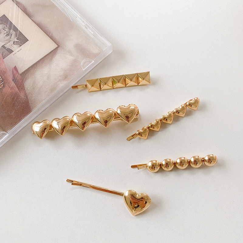 Thời Trang Kẹp Tóc Hợp Kim Hình Trái Tim Xinh Xắn
