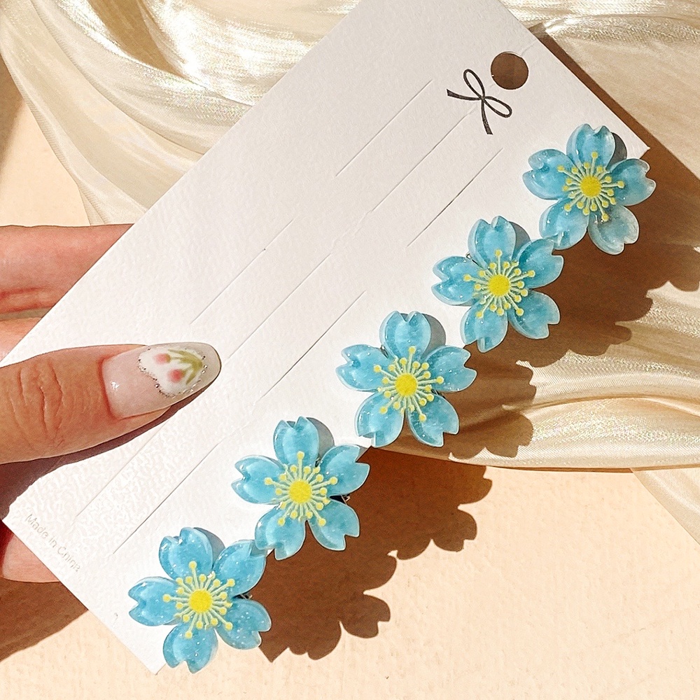 Set 1/ 5 kẹp tóc RAINBOW BOWS mini kiểu hoa anh đào thời trang cho nữ