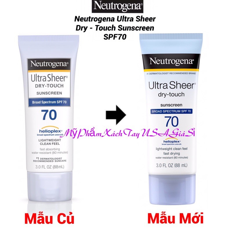 [HàngMỹ]Kem chống nắng Neutrogena Ultra Sheer Dry Touch SPF 70+