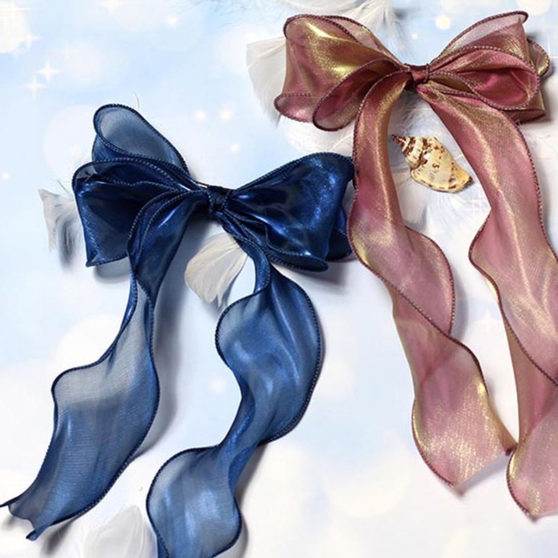 Kẹp Tóc Đính Nơ Và Ngọc Trai Cỡ Lớn Dễ Thương