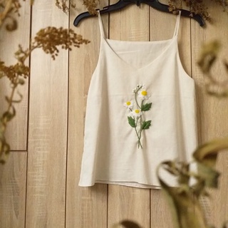 Áo linen thêu hoa