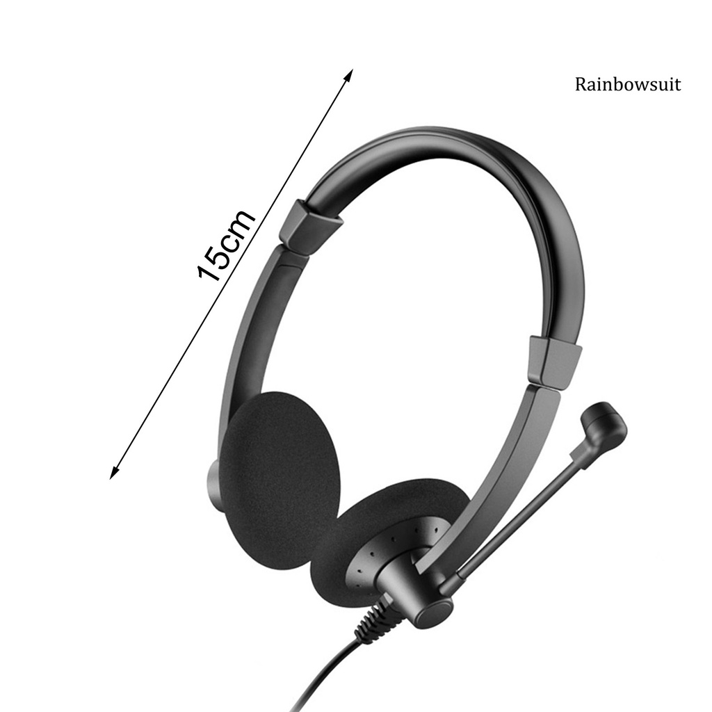 RB- T28 Headset 330 Degree Adjustment Noise-reduction Microphone ABS Wired Call Center Service Headphone for Customer Communication