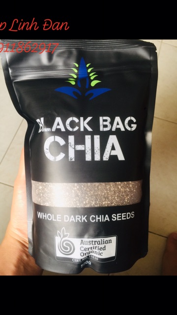 [date 2023] Black Bag Chia Chuẩn Úc 500gr( hạt sạch, nở đều)