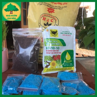 Đất hữu cơ sạch trồng cây, rau, hoa và phân hữu cơ tan chậm