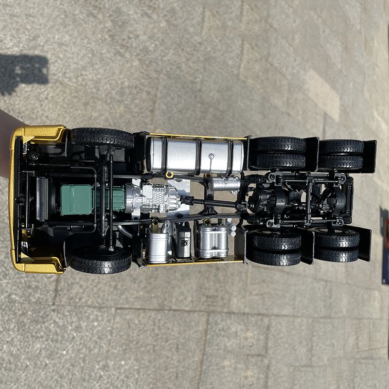 Xe tải mô hình đầu kéo Container FAW JH6 hợp kim 1:24