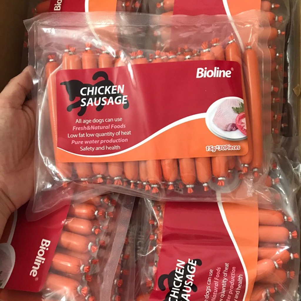 Xúc Xích Chó Mèo, Xúc Xích Ăn Liền Dành Cho Thú Cưng, Thức Ăn Chó Mèo - 15G