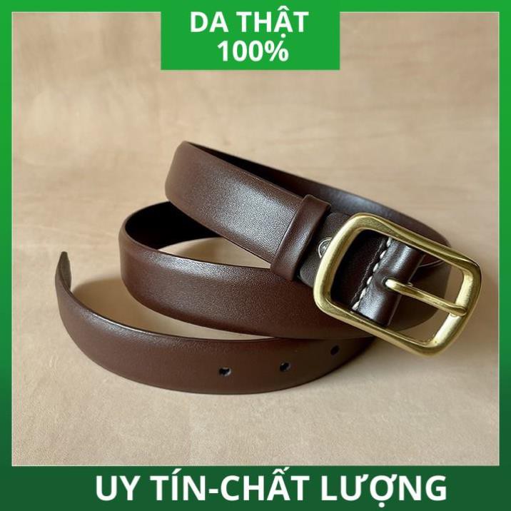 [ HÀNG CAO CẤP ] Thắt Lưng Nam Da Bò Mo Cạnh Size 3cm Mặt Khóa Đồng TM256