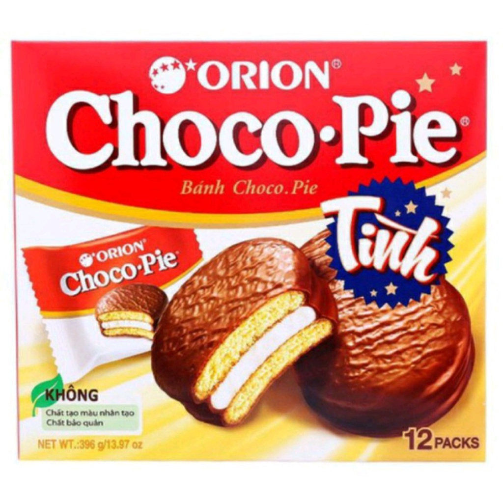 Bánh Chocopie Orion ,blubery ,vi xoài thơm ngon hộp 12 bánh  396g.