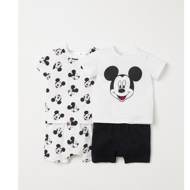 Bộ cộc tay cotton mickey cho bé trai từ 1 tuổi đến 5 tuổi