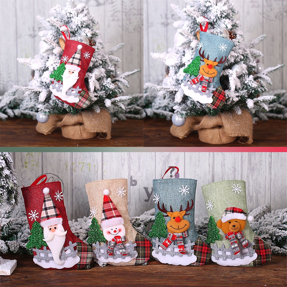 Vớ trang trí cây thông noel mini dễ thương